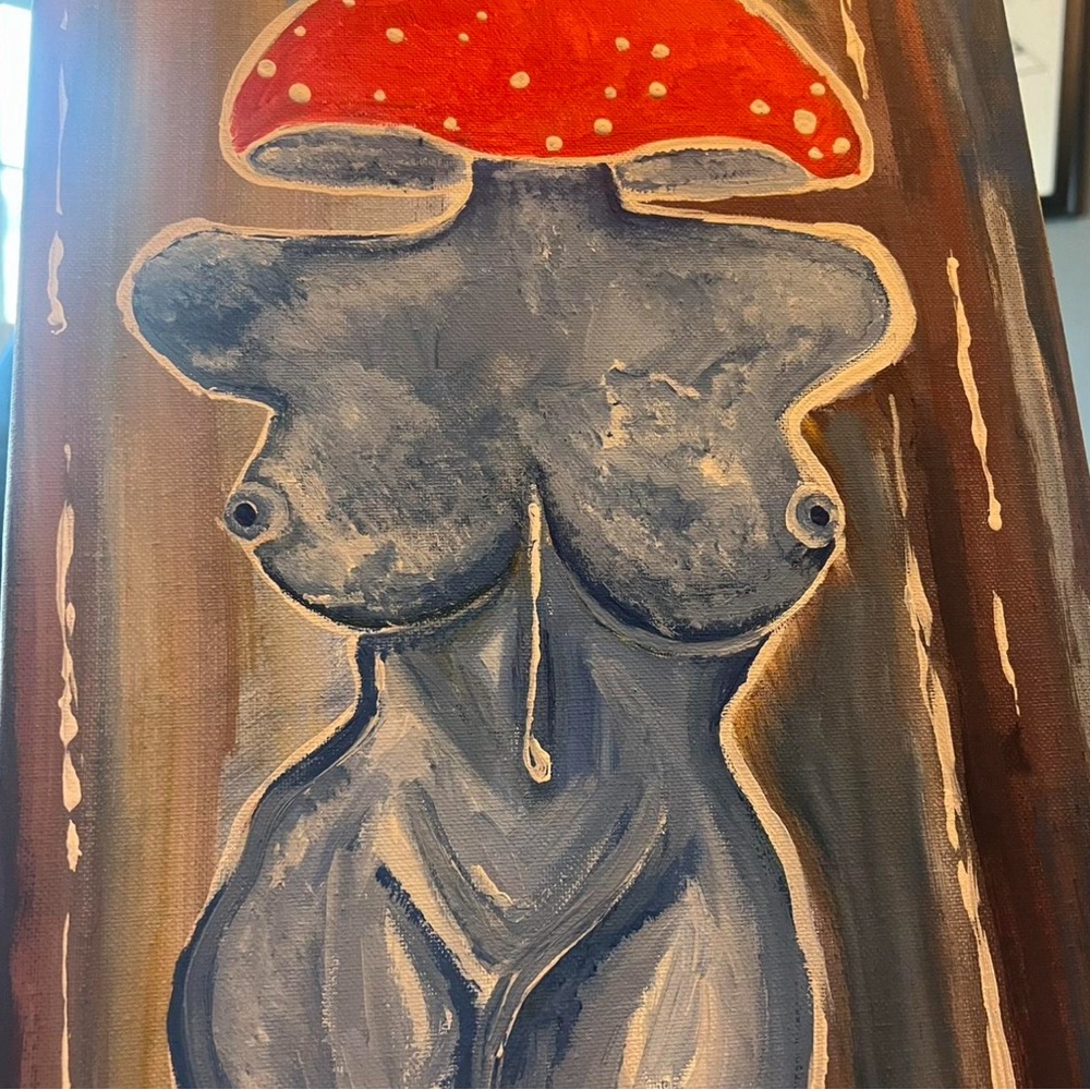 Mushroom lady Bust painted by me